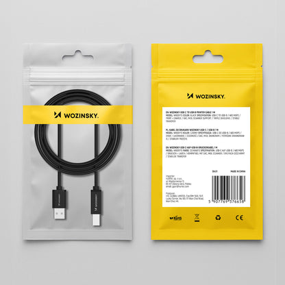 Wozinsky WKDDY3S USB-B - USB-A 480Mb/s Kabel 2m - Svart