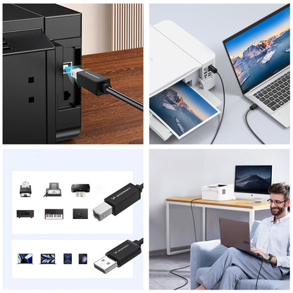 Wozinsky WKDDY4S USB-B - USB-A 480Mb/s Kabel 1m - Svart