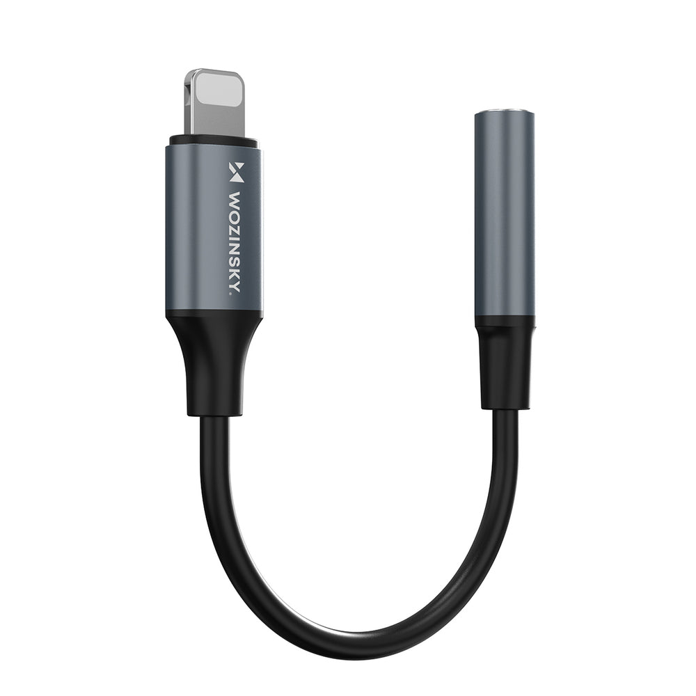 Wozinsky WALJ-01 Lightning adapter - 3,5 mm mini jack - svart