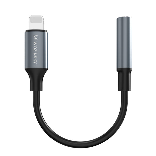 Wozinsky WALJ-01 Lightning adapter - 3,5 mm mini jack - svart