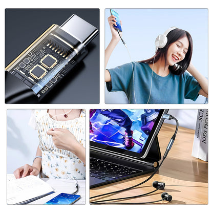 Wozinsky WACM-01 USB-C Adapter - 3,5 mm Mini Jack - Svart