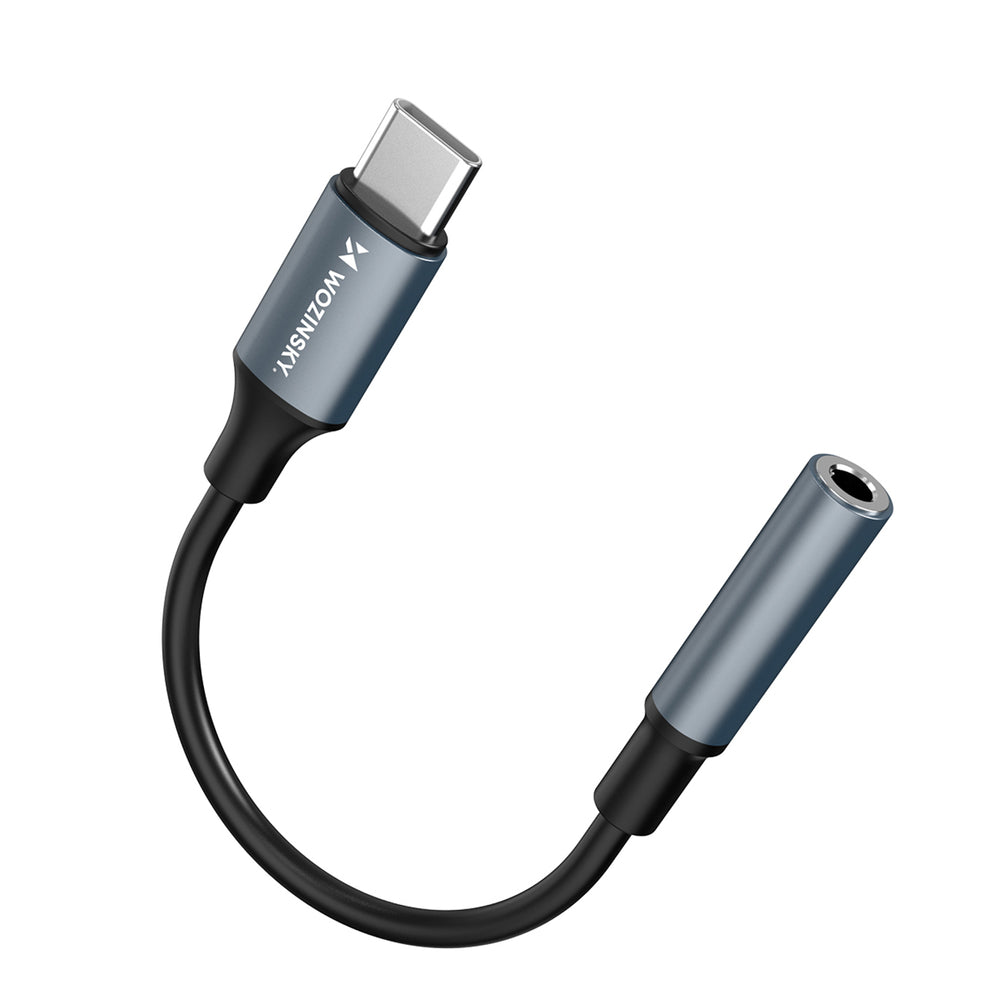 Wozinsky WACM-01 USB-C Adapter - 3,5 mm Mini Jack - Svart