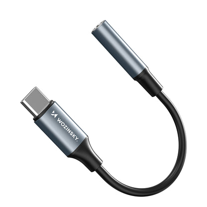 Wozinsky WACM-01 USB-C Adapter - 3,5 mm Mini Jack - Svart