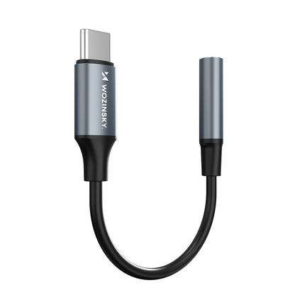 Wozinsky WACM-01 USB-C Adapter - 3,5 mm Mini Jack - Svart