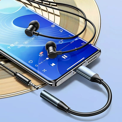 Wozinsky WACM-01 USB-C Adapter - 3,5 mm Mini Jack - Svart