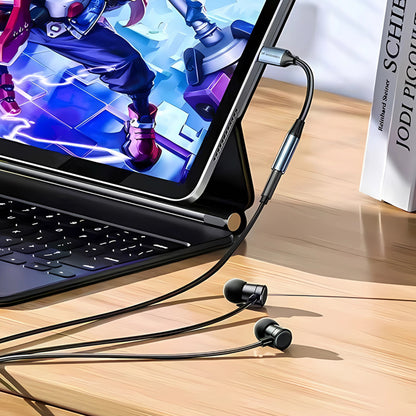 Wozinsky WACM-01 USB-C Adapter - 3,5 mm Mini Jack - Svart