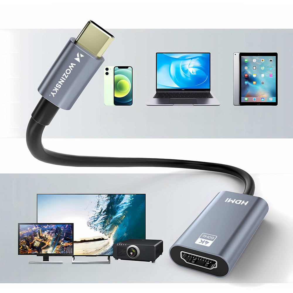 Wozinsky WACH-01 USB-C - HDMI 4K 60Hz Adapter - Svart