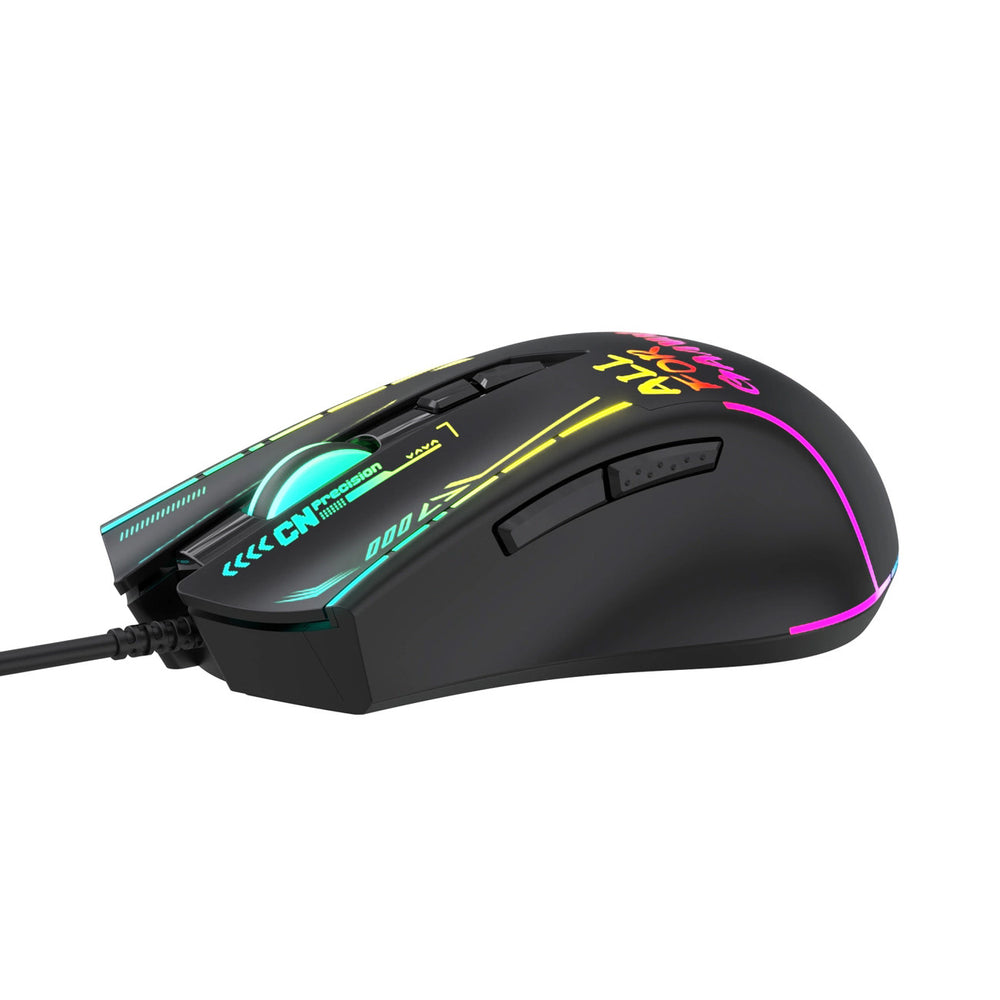 Wozinsky WMGK-7200 Träddad optisk spelmus 7200 DPI - svart