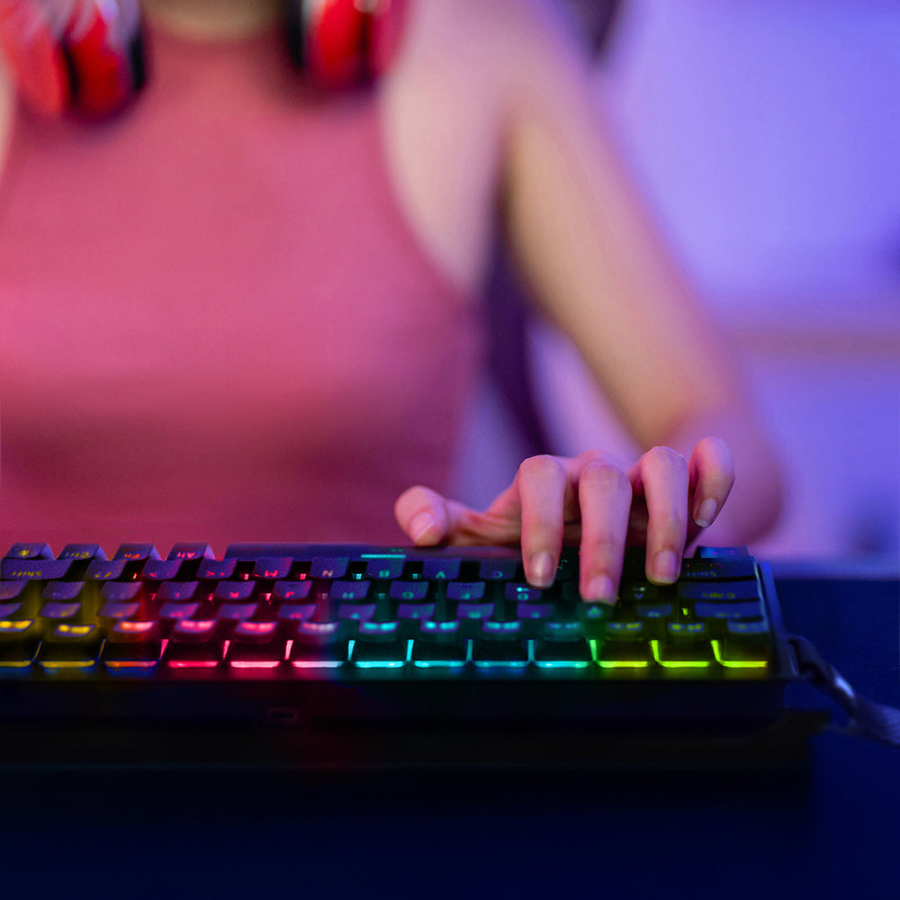Wozinsky WKGP-1165 Mekaniskt speltangentbord med RGB-bakgrundsbelysning - svart