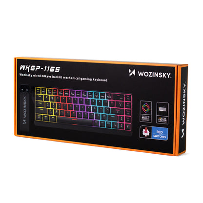 Wozinsky WKGP-1165 Mekaniskt speltangentbord med RGB-bakgrundsbelysning - svart
