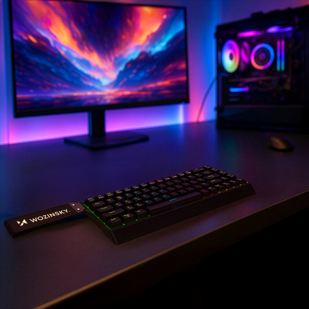 Wozinsky WKGP-1165 Mekaniskt speltangentbord med RGB-bakgrundsbelysning - svart