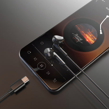 Dudao X3C In-Ear Wired USB-C Headphones 1.2m - Svart