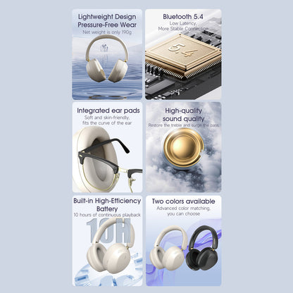 Dudao X22 Max trådlösa Bluetooth-hörlurar med ANC - beige