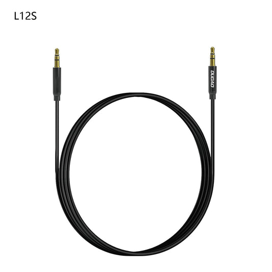 Dudao L12S AUX kabel mini jack 3,5 mm 1m 3-pol stereo - svart