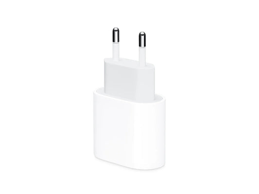 Apple 20W USB-C strömadapter.