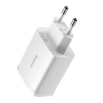 Baseus kompakt snabbladdare, 3x USB, 17W (vit