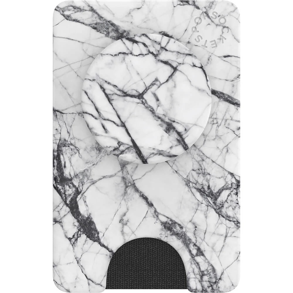 POPSOCKETS Wallet Dove White Marble Avtagbar mobil plånbok PopWallet+