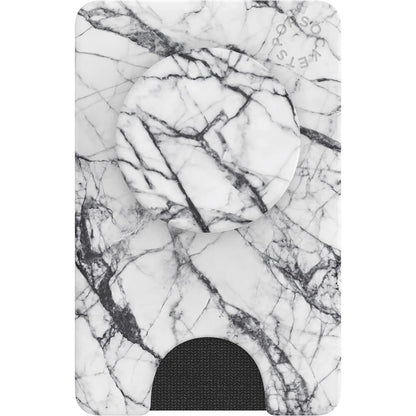POPSOCKETS Wallet Dove White Marble Avtagbar mobil plånbok PopWallet+