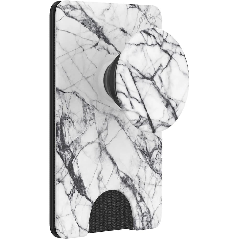 POPSOCKETS Wallet Dove White Marble Avtagbar mobil plånbok PopWallet+