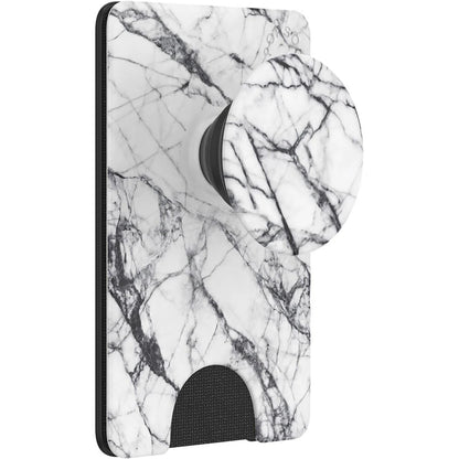 POPSOCKETS Wallet Dove White Marble Avtagbar mobil plånbok PopWallet+