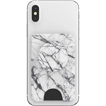 POPSOCKETS Wallet Dove White Marble Avtagbar mobil plånbok PopWallet+