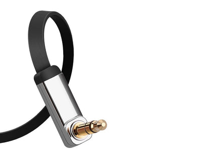 UGREEN platt kabel ljudkabel AUX 3,5 mm mini jack 1m silver (10597)