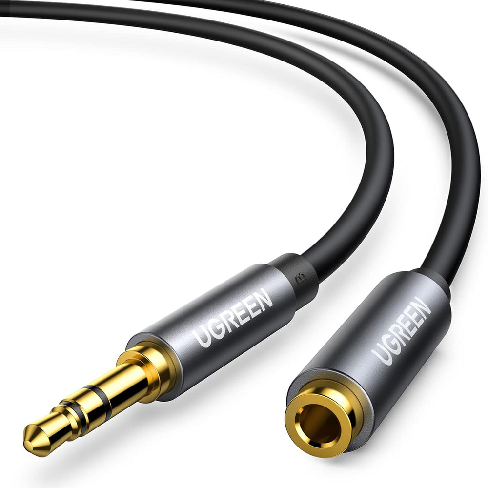 Ugreen AV118 10592 kabel 3,5 mm mini jack (manlig) / 3,5 mm mini jack (kvinnlig) 1m - silver