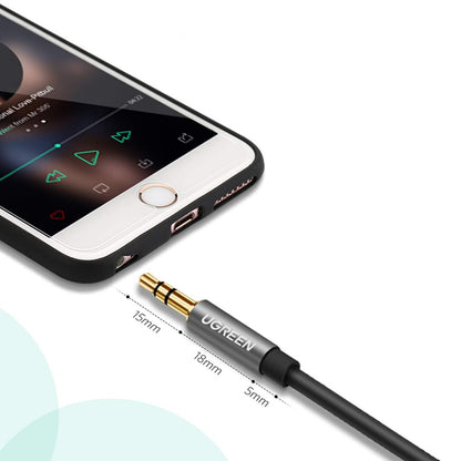 Ugreen AV118 10592 kabel 3,5 mm mini jack (manlig) / 3,5 mm mini jack (kvinnlig) 1m - silver