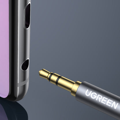 Ugreen AV118 10592 kabel 3,5 mm mini jack (manlig) / 3,5 mm mini jack (kvinnlig) 1m - silver