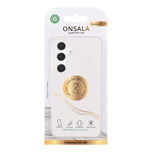 ONSALA  Mobilskal Samsung S25+ 5G TPU Återvunnen Transparent
