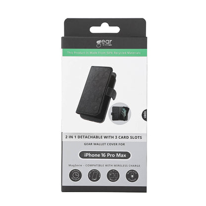 Gear 2in1 3 Card Recycled Mag Serie iPhone 16 Pro Black