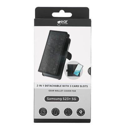 Gear 2in1 Wallet 3 Card Samsung S23+ 5 G Black
