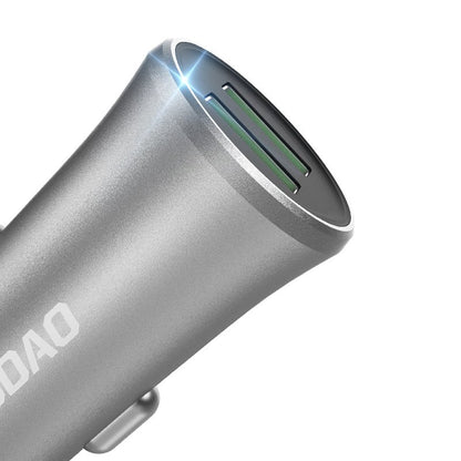 Dudao 3.4A smart bil laddare 2x USB silver (R6S silver)