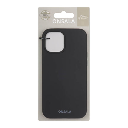 Onsala Mobil Cover Silicone Black iPhone 12 / 12 Pro