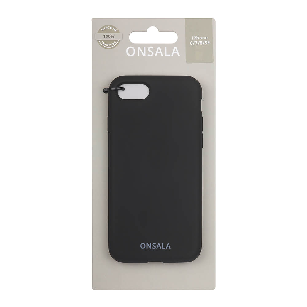 Onsala Mobil Cover Silicone Black iPhone 6/7/8/Se2020