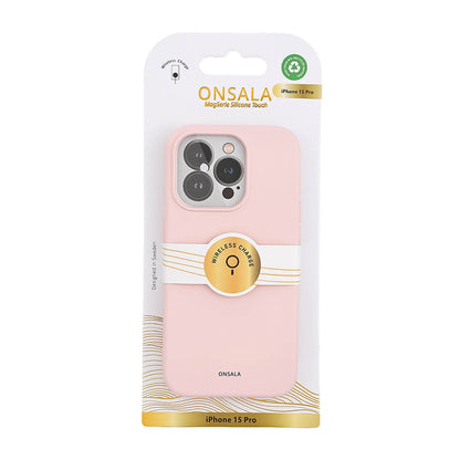 Onsala Back Sil Touch Recycled Mag Serie iPhone 15 Pro Chalk Pink