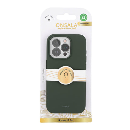 Onsala Back Sil Touch Recycled Mag Serie iPhone 15 Pro Olive Green