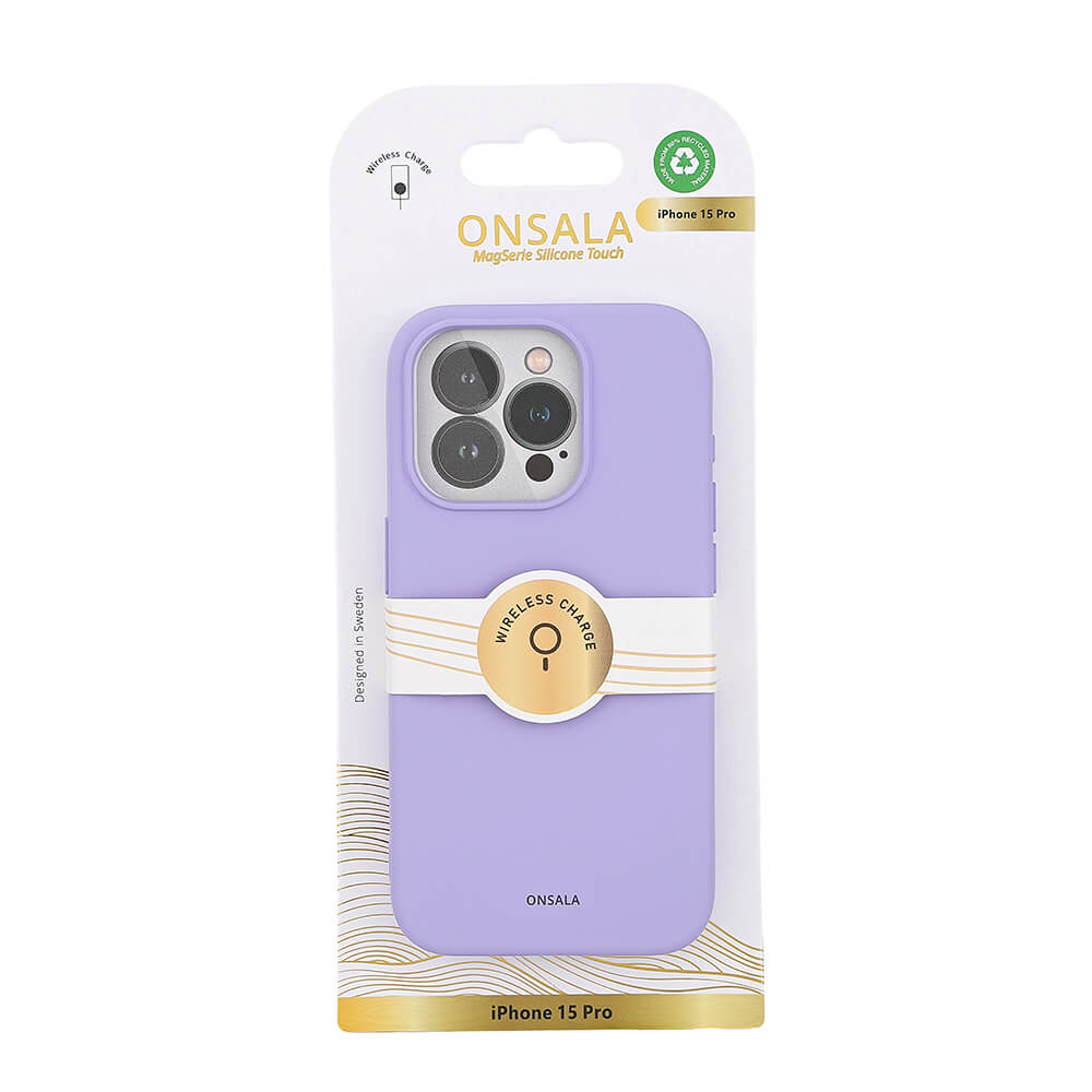 Onsala Back Sil Touch Recycled Mag Serie iPhone 15 Pro Purple