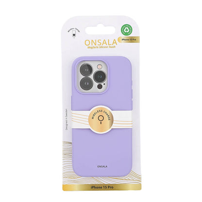 Onsala Back Sil Touch Recycled Mag Serie iPhone 15 Pro Purple