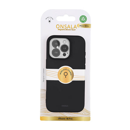 Onsala Back Sil Touch Recycled Mag Serie iPhone 16 Pro Black
