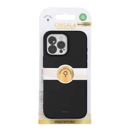 Onsala Back Sil Touch Recycled Mag Serie iPhone 16 Pro Max Black