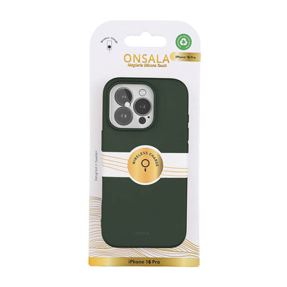Onsala Back Sil Touch Recycled Mag Serie iPhone 16 Pro Olive Green