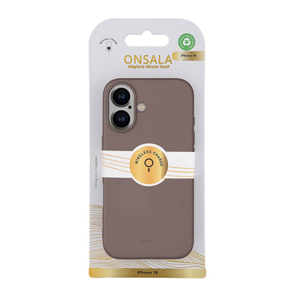 Onsala Back Sil Touch Recycled Mag Serie iPhone 16 Chocolate