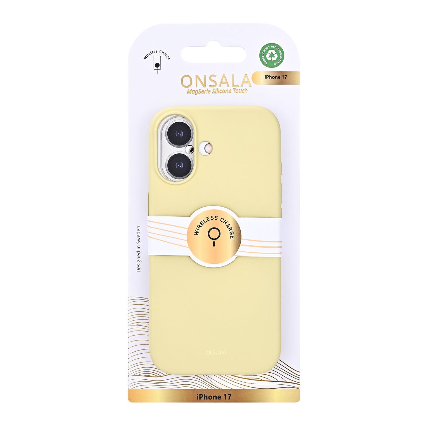 Onsala Back Sil Touch Recycled Mag Serie iPhone 17 Lemon