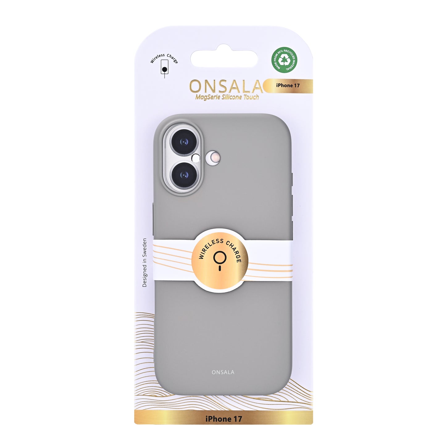 Onsala Back Sil Touch Recycled Mag Serie iPhone 17 Concrete