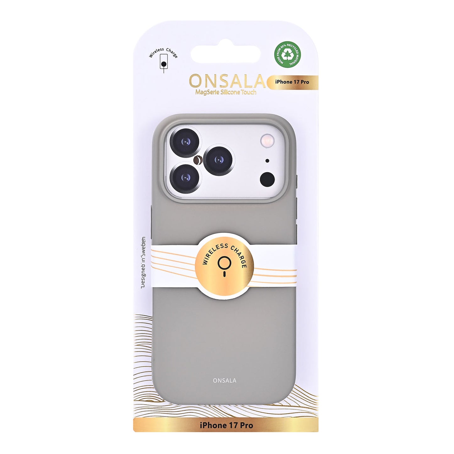 Onsala Back Sil Touch Recycled Mag Serie iPhone 17 Pro Concrete