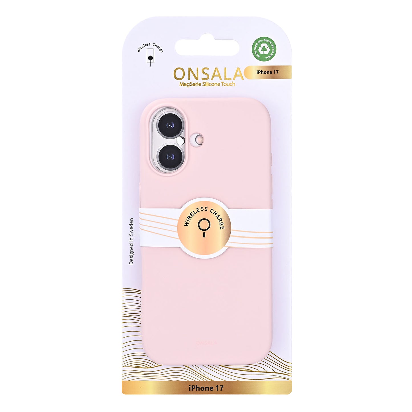 Onsala Back Sil Touch Recycled Mag Serie iPhone 17 Chalk Pink