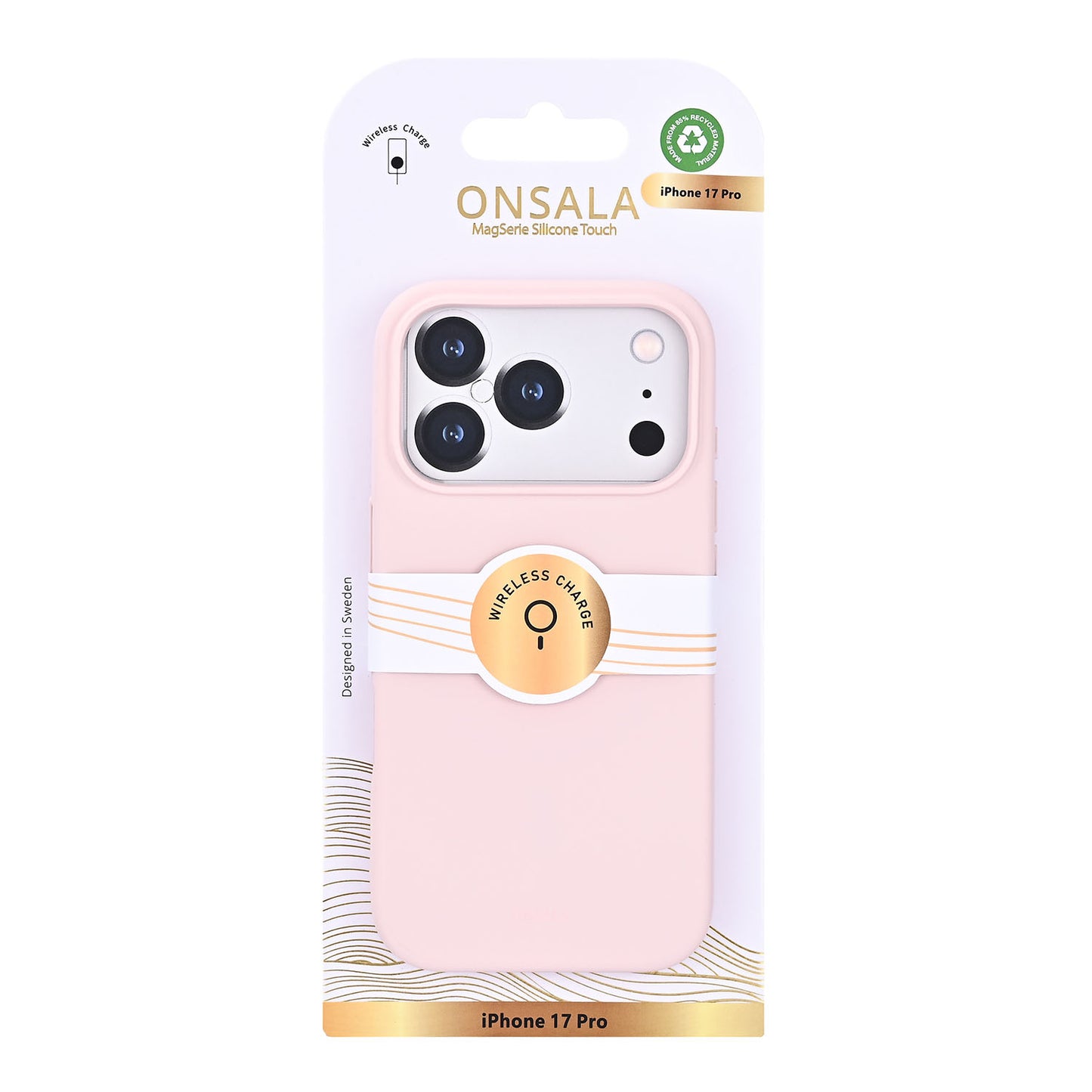 Onsala Back Sil Touch Recycled Mag Serie iPhone 17 Pro Chalk Pink