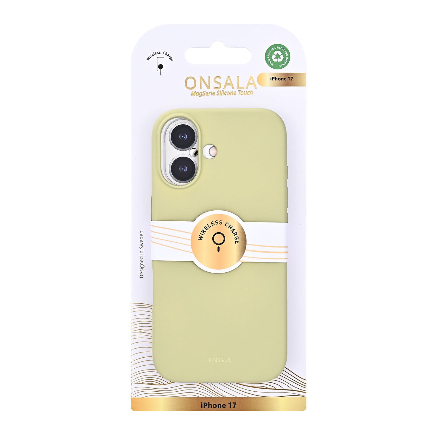 Onsala Back Sil Touch Recycled Mag Serie iPhone 17 Lime
