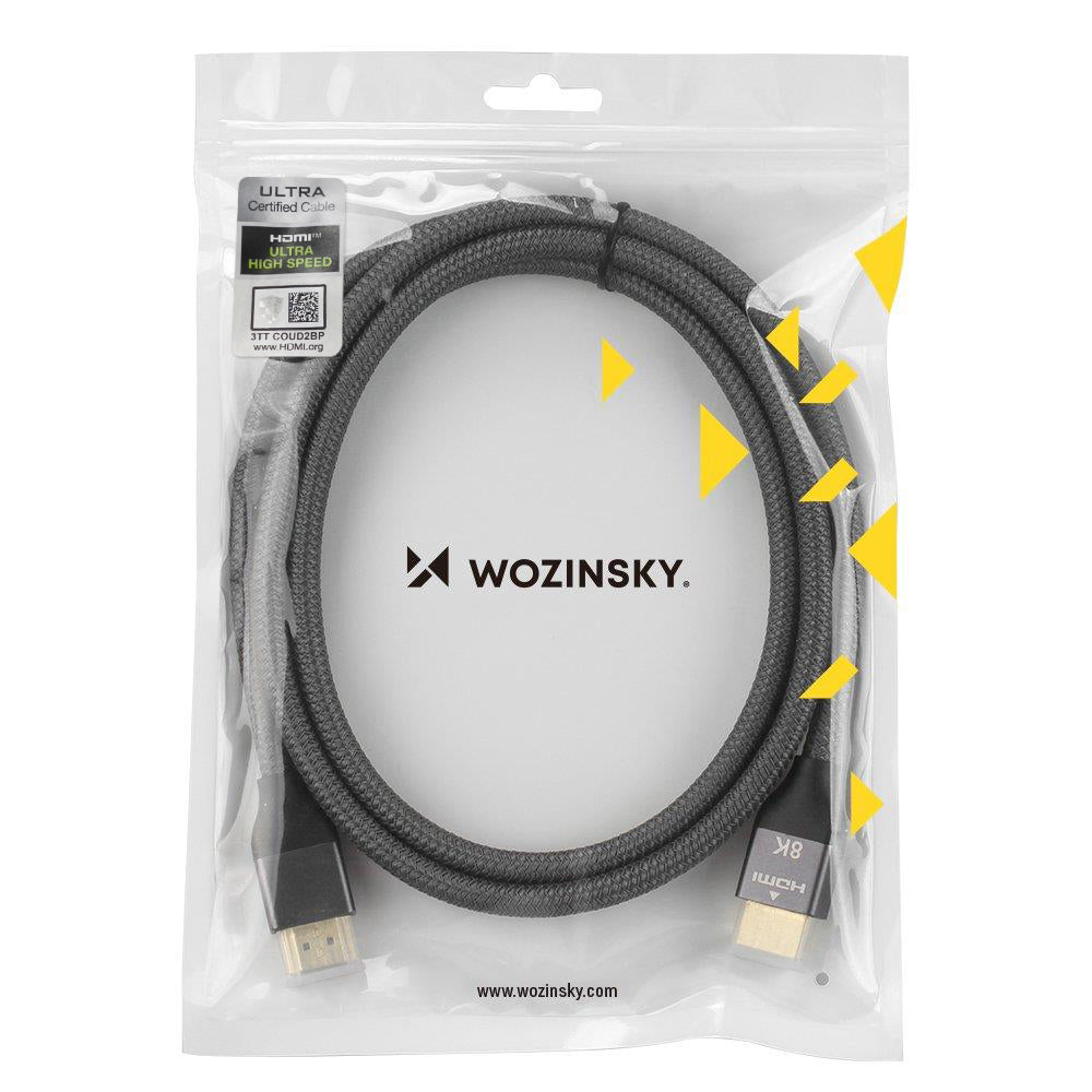 Wozinsky HDMI 2.1 Kabel 8K 60 Hz 48 Gbps / 4K 120 Hz / 2K 144 Hz 1 m Silver (WHDMI-10)